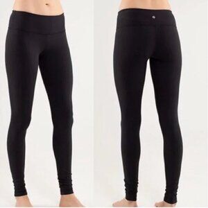 Lululemon Wunder Under Black Mid Rise 31” Leggings Womens Size 8